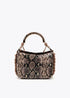 Bandolera asa metalizada personalizada efecto piton MARRON-CRUDO LF2504087.250.U LOLA CASADEMUNT