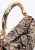 Bandolera asa metalizada personalizada efecto piton MARRON-CRUDO LF2504087.250.U LOLA CASADEMUNT