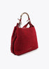 Bolso shopper asa metalizada personalizada tejido tweed LOLA CASADEMUINT ROJO LF2504088.030.U