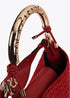 Bolso shopper asa metalizada personalizada tejido tweed LOLA CASADEMUINT ROJO LF2504088.030.U
