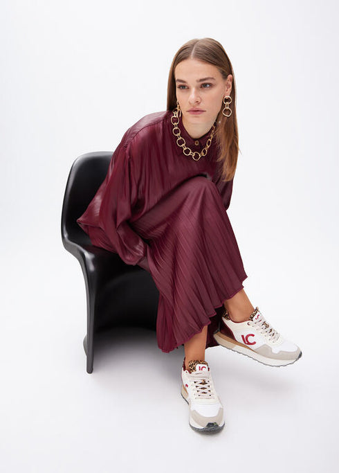 Deportiva con suela personalizada y estampado animal y detalles en piel LOLA CASADEMUNT GRIS LF2505001.016