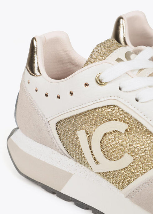 Deportiva con suela personalizada y estampado animal y detalles en piel LOLA CASADEMUNT GRIS CLARO LF2505002.010