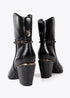 Botín de tacón tipo cowboy con detalles metalizados LOLA CASADEMUNT NEGRO LF2505024.00N