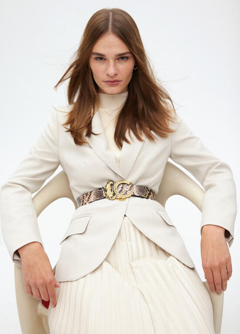 Cinturon reversible hebilla LC leopardo CRUDO-GRIS LF2506001.201 LOLA CASADEMUNT