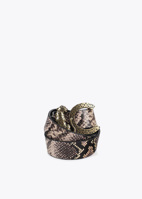 Cinturon reversible hebilla LC leopardo CRUDO-GRIS LF2506001.201 LOLA CASADEMUNT