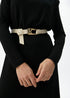Cinturon estrecho nudo logo ovalado LOLA CASADEMUNT CRUDO LF2506004.001