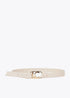 Cinturon estrecho nudo logo ovalado LOLA CASADEMUNT CRUDO LF2506004.001