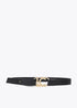 Cinturon estrecho nudo logo ovalado LOLA CASADEMUNT NEGRO LF2506004.00N