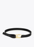 Cinturon estrecho nudo logo ovalado LOLA CASADEMUNT NEGRO LF2506004.00N