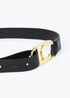 Cinturon estrecho nudo logo ovalado LOLA CASADEMUNT NEGRO LF2506004.00N