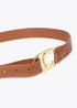 Cinturon estrecho nudo logo ovalado LOLA CASADEMUNT CAMEL LF2506004.052