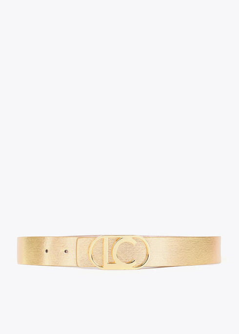 Cinturon reversible metalicos hebilla ovalada LOLA CASADEMUNT METAL-METAL LF2506005.2MM