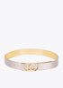 Cinturon reversible metalicos hebilla ovalada LOLA CASADEMUNT METAL-METAL LF2506005.2MM