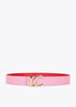 Cinturon reversible hebilla LC LOLA CASADEMUNT ROJO-ROSA LF2506006.232