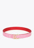 Cinturon reversible hebilla LC LOLA CASADEMUNT ROJO-ROSA LF2506006.232