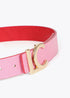 Cinturon reversible hebilla LC LOLA CASADEMUNT ROJO-ROSA LF2506006.232