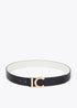 Cinturon reversible hebilla LC LOLA CASADEMUNT NEGRO-CRUDO LF2506006.2N0