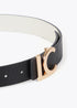 Cinturon reversible hebilla LC LOLA CASADEMUNT NEGRO-CRUDO LF2506006.2N0