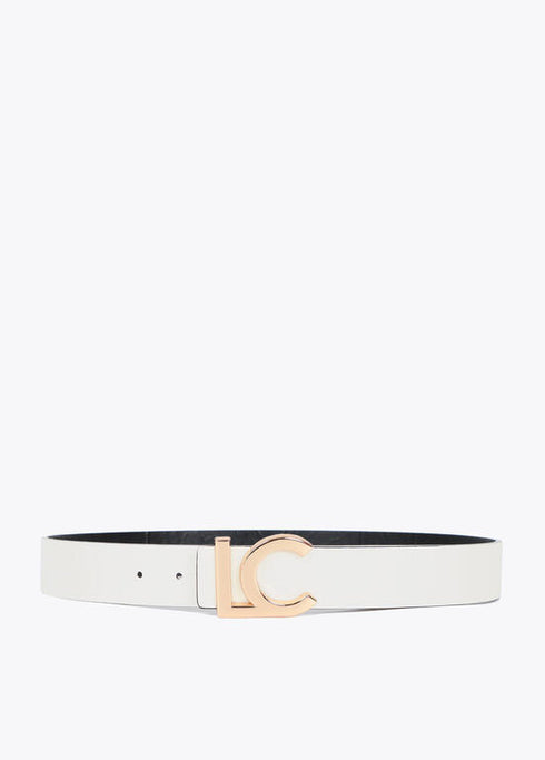 Cinturon reversible hebilla LC LOLA CASADEMUNT NEGRO-CRUDO LF2506006.2N0