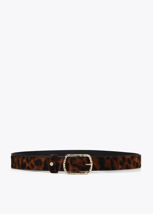Cinturon estrecho animal print MARRON-NEGRO LF2506008.25N LOLA CASADEMUNT
