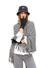 Guante combinado tweed LOLA CASADEMUNT NEGRO LF2507001.00N.U