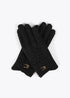 Guante combinado tweed LOLA CASADEMUNT NEGRO LF2507001.00N.U