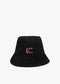 Sombrero tipo bucket tweed logo LC leopardo LOLA CASADEMUNT NEGRO LF2507003.00N.U