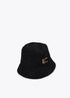 Sombrero tipo bucket tweed logo LC leopardo LOLA CASADEMUNT NEGRO LF2507003.00N.U