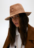Sombrero fedora pana LC leopardo LOLA CASADEMUNT BEIGE LF2507006.050.U