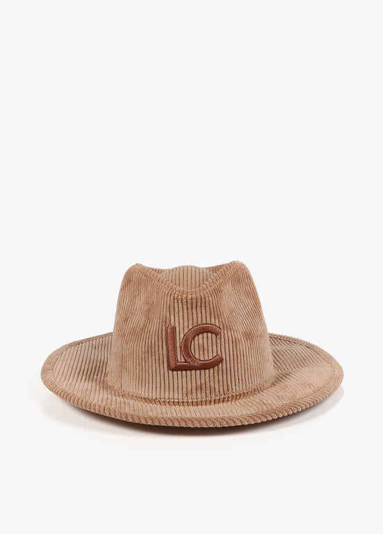 Sombrero fedora pana LC leopardo LOLA CASADEMUNT BEIGE LF2507006.050.U