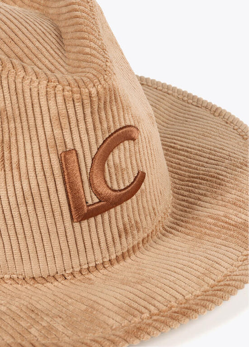 Sombrero fedora pana LC leopardo LOLA CASADEMUNT BEIGE LF2507006.050.U