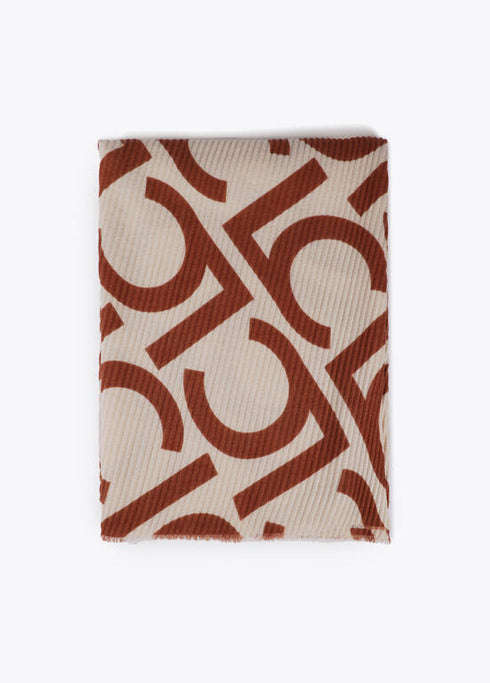 Foular plisados bicolor LC LOLA CASADEMUNT CRUDO-MARRON LF2507007.205.U