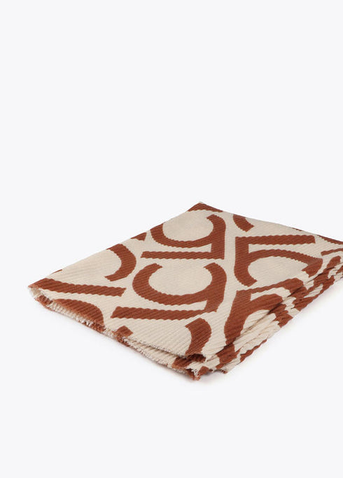 Foular plisados bicolor LC LOLA CASADEMUNT CRUDO-MARRON LF2507007.205.U