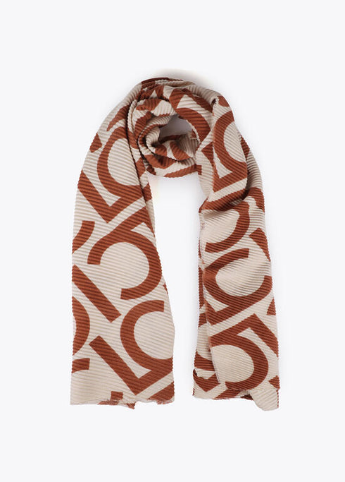 Foular plisados bicolor LC LOLA CASADEMUNT CRUDO-MARRON LF2507007.205.U