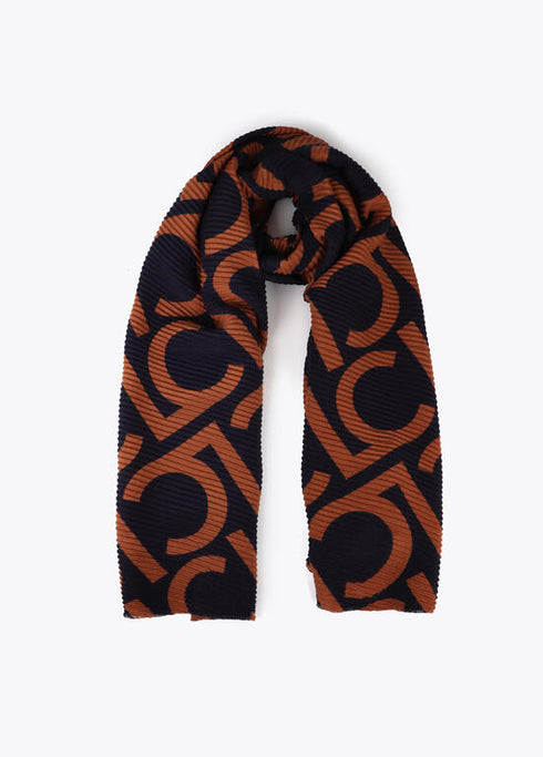 Foular plisados bicolor LC LOLA CASADEMUNT AZUL-MARRON LF2507007.275.U