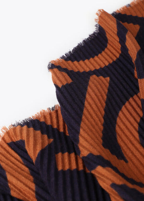 Foular plisados bicolor LC LOLA CASADEMUNT AZUL-MARRON LF2507007.275.U