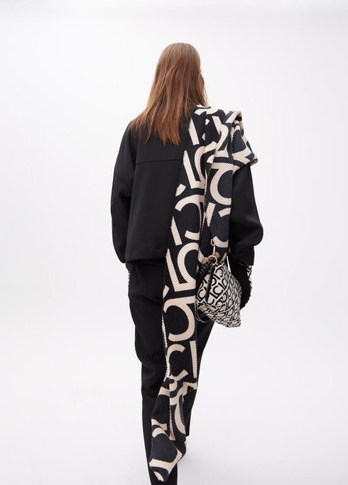 Foular plisados bicolor LC LOLA CASADEMUNT NEGRO-CRUDO LF2507007.2N0.U