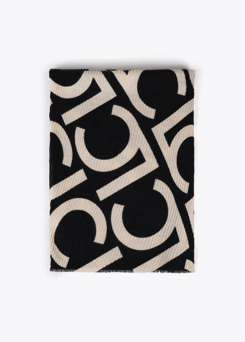 Foular plisados bicolor LC LOLA CASADEMUNT NEGRO-CRUDO LF2507007.2N0.U