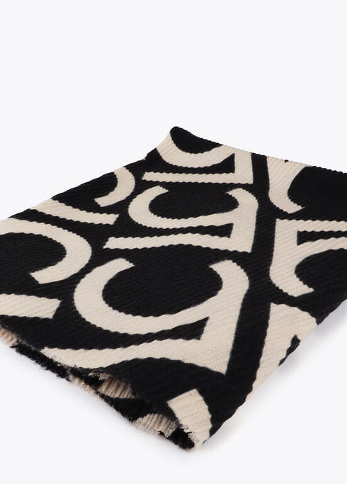 Foular plisados bicolor LC LOLA CASADEMUNT NEGRO-CRUDO LF2507007.2N0.U