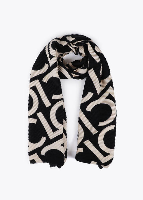 Foular plisados bicolor LC LOLA CASADEMUNT NEGRO-CRUDO LF2507007.2N0.U