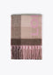 Bufanda cuadros logo grande GRIS-ROSA LF2507008.212.U LOLA CASADEMUNT