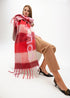 Bufanda cuadros logo grande ROJO-CRUDO U LF2507008.230.U LOLA CASADEMUNT