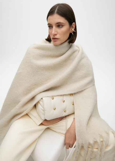 Budanda lisa flecos gruesos CRUDO U LF2507009.001.U LOLA CASADEMUNT