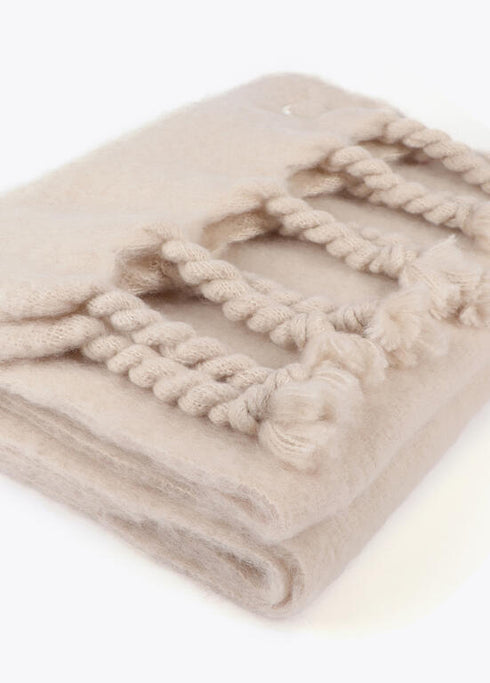 Budanda lisa flecos gruesos CRUDO U LF2507009.001.U LOLA CASADEMUNT