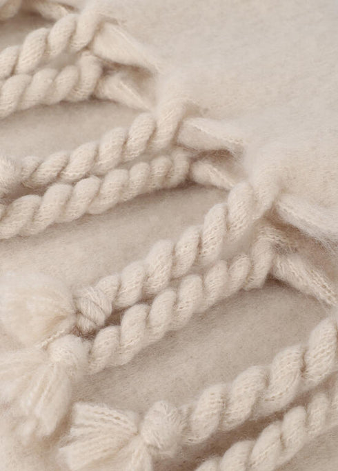 Budanda lisa flecos gruesos CRUDO U LF2507009.001.U LOLA CASADEMUNT