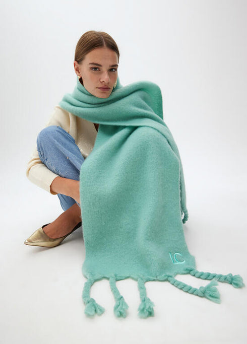 Budanda lisa flecos gruesos VERDE U LF2507009.062.U LOLA CASADEMUNT