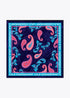 Pañuelo estampado paisley LOLA CASADEMUNT AZUL-LILA LF2507014.278.U