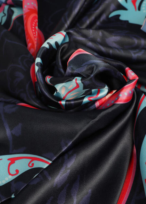 Pañuelo estampado paisley LOLA CASADEMUNT AZUL-LILA LF2507014.278.U