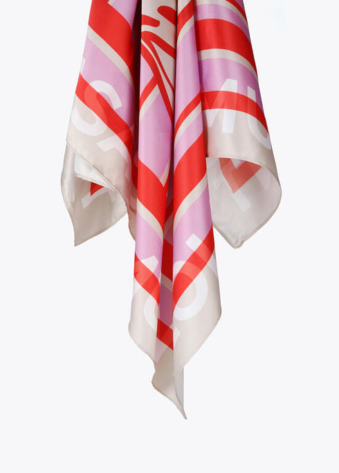 Pañuelo estampado cara de tigre 1981 LOLA CASADEMUNT ROSA-ROJO LF2507015.223.U