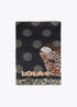 Foular estampado topos con tigre LOLA CASADEMUNT AZUL-MARRON LF2507017.275.U